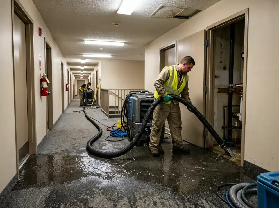 multi-unit-apartment-hallway-f-005 — frequently asked questions, Emergency Burst Pipe Water Extraction & Removal in Rayville…